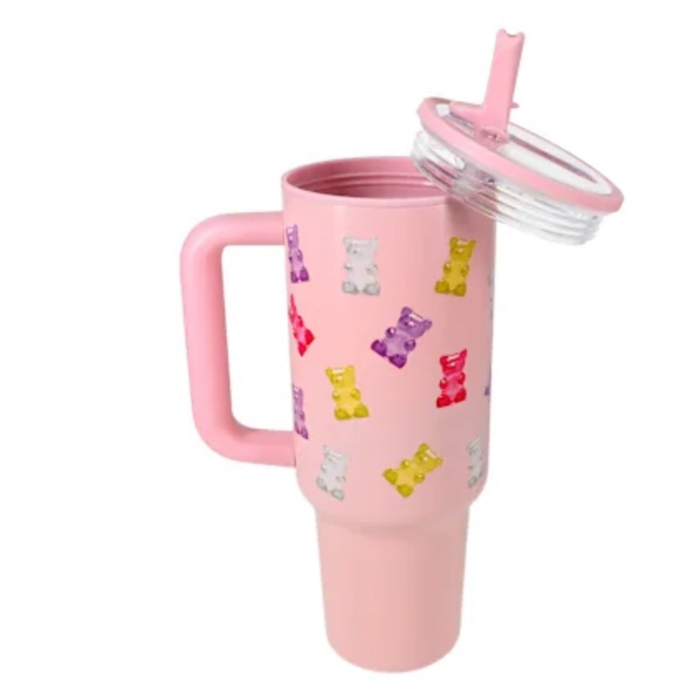 40oz Pink Gummy Bear Tumbler - Picture 4 of 5